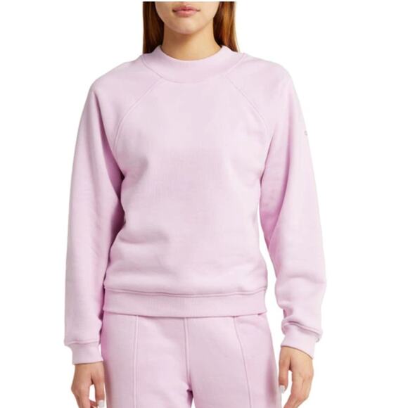 ALO YOGA Heavyweight Offline Cotton Blend Sweatshirt In Sugarplum Pink Medium - Picture 13 of 13